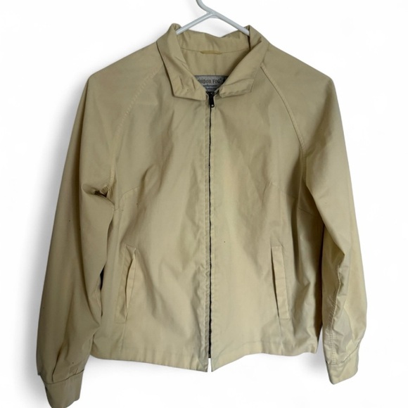 London Fog Jackets & Blazers - Vintage Butter Yellow London Fog Weatherware Zip-Up Windbreaker Raincoat Size 10
